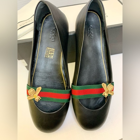 GUCCI "BAYADERE BEE BALLET FLAT" NEW 38 1/2 - Picture 5 of 8
